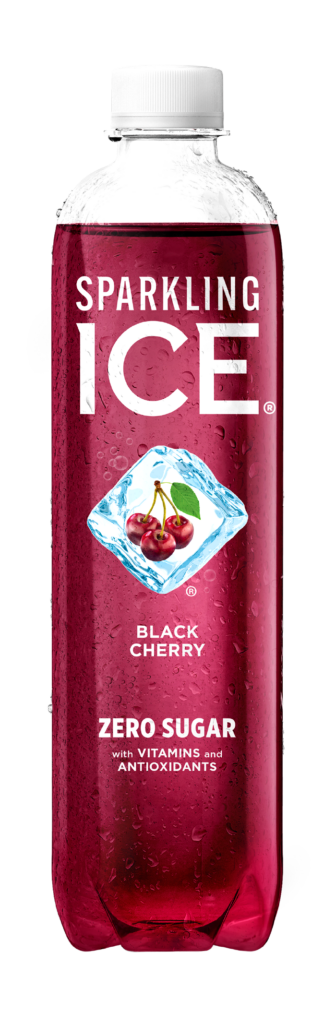 Sparkling Ice Black Cherry 17oz bottle.