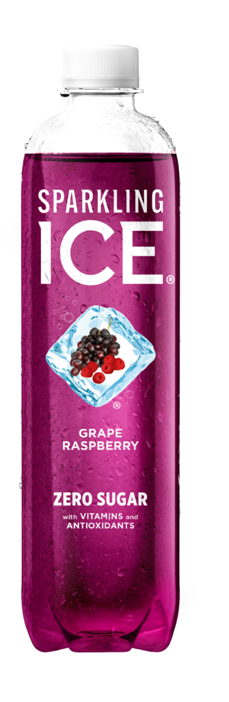Sparkling Ice Grape Raspberry 17oz bottle.