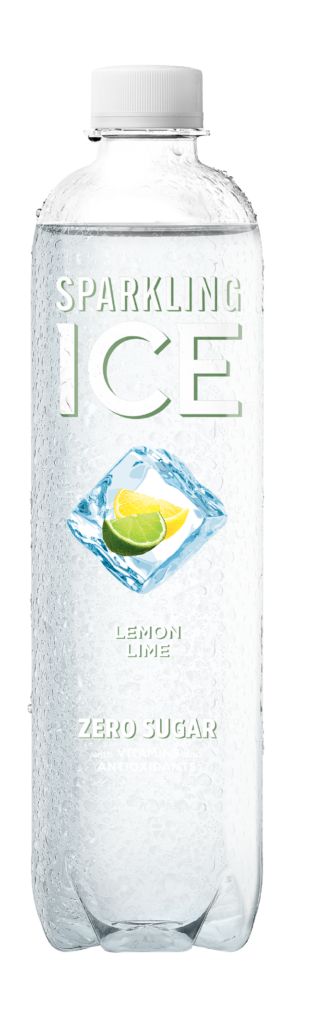 Sparkling Ice Lemon Lime 17oz bottle.