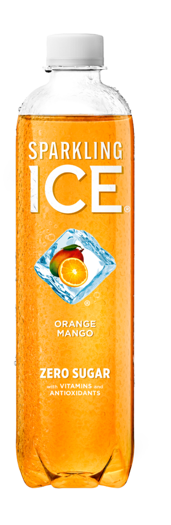 Sparkling Ice Orange Mango 17oz bottle.