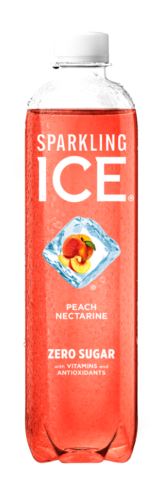Sparkling Ice Peach Nectarine 17oz bottle.