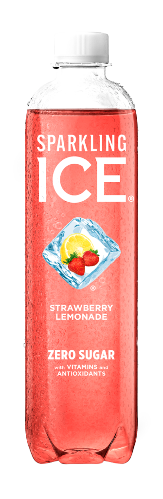 Sparkling Ice Strawberry Lemonade 17oz bottle.