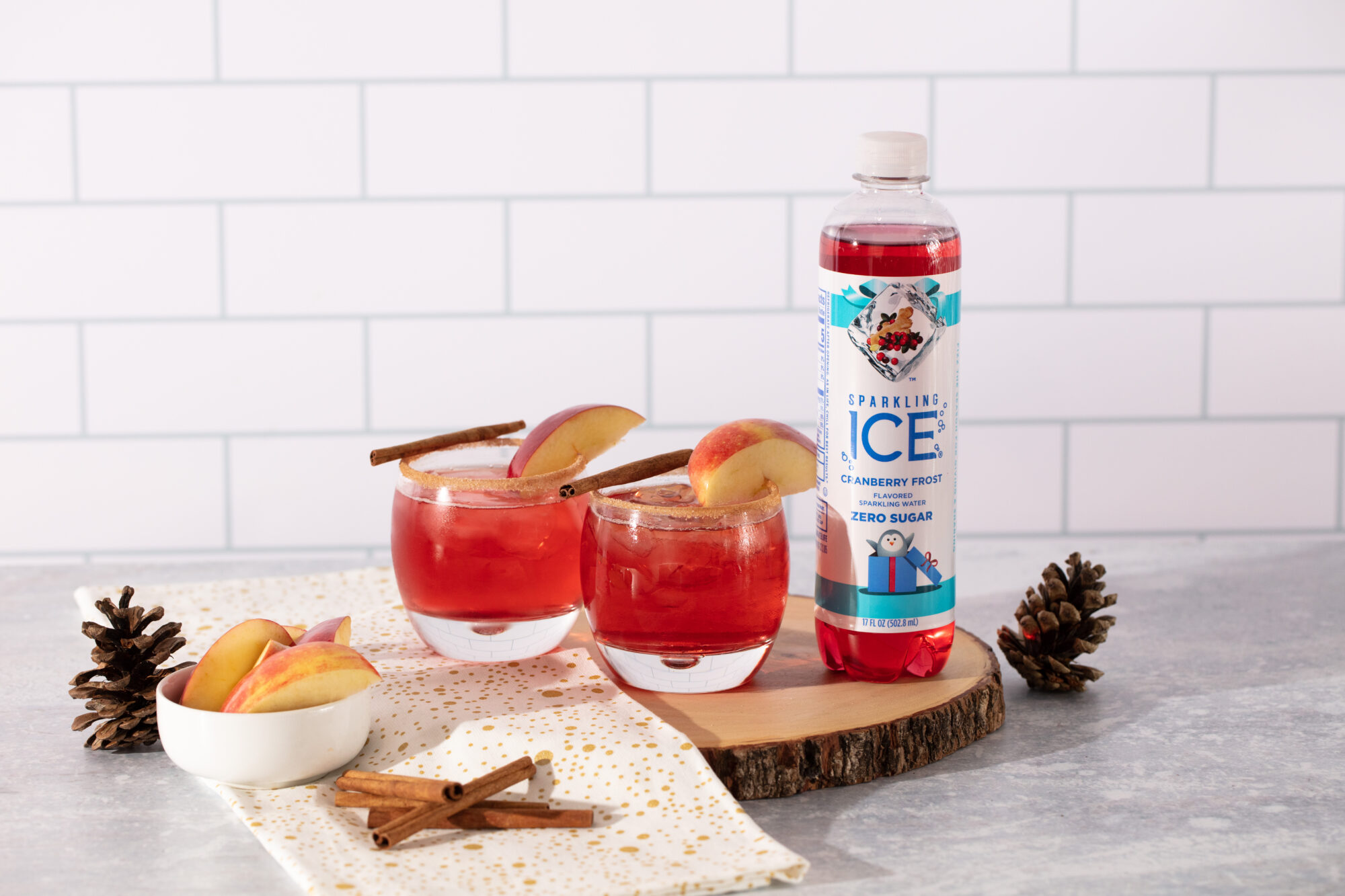 Sparkling Ice Cranberry Apple Cider Cocktail
