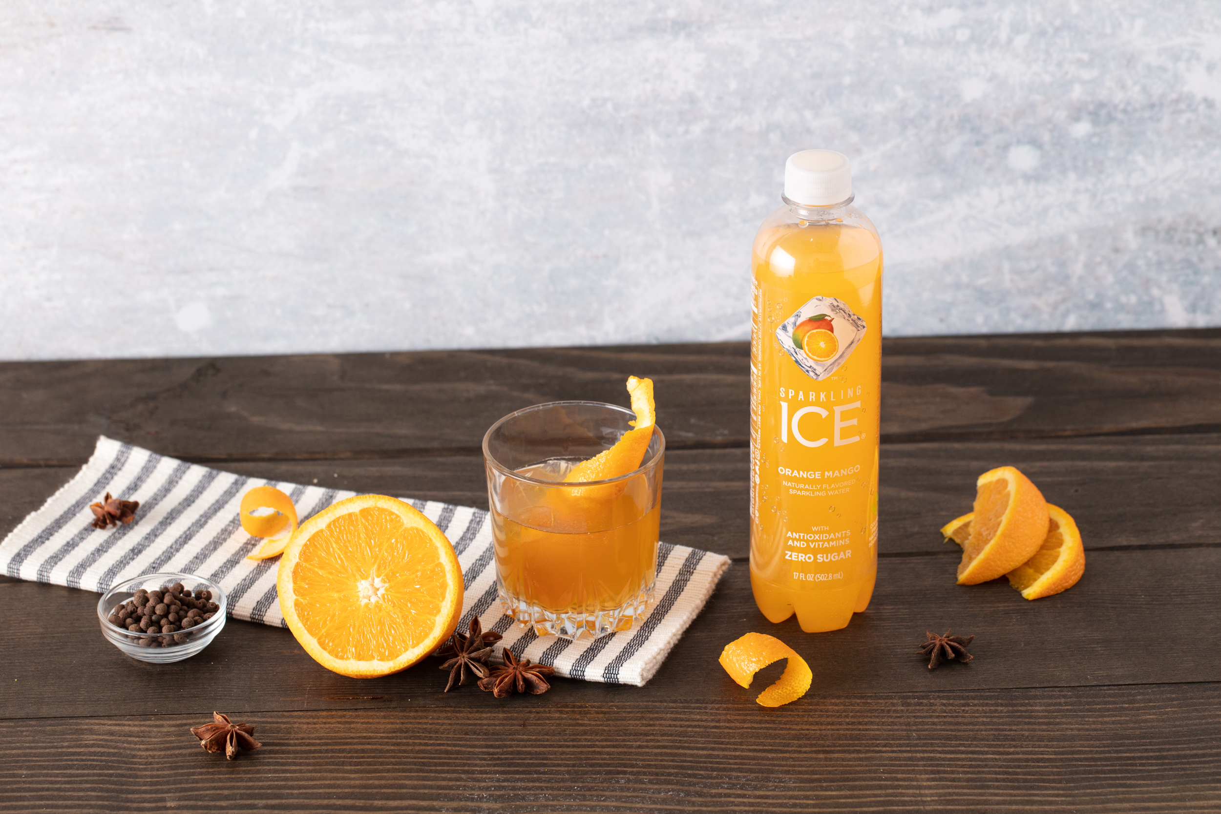 Sparkling Ice® Orange Mango Old Fashioned with Bourbon