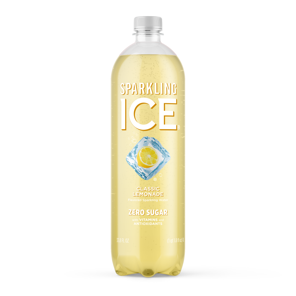 Sparkling Ice Classic Lemonade 1 liter bottle new label.