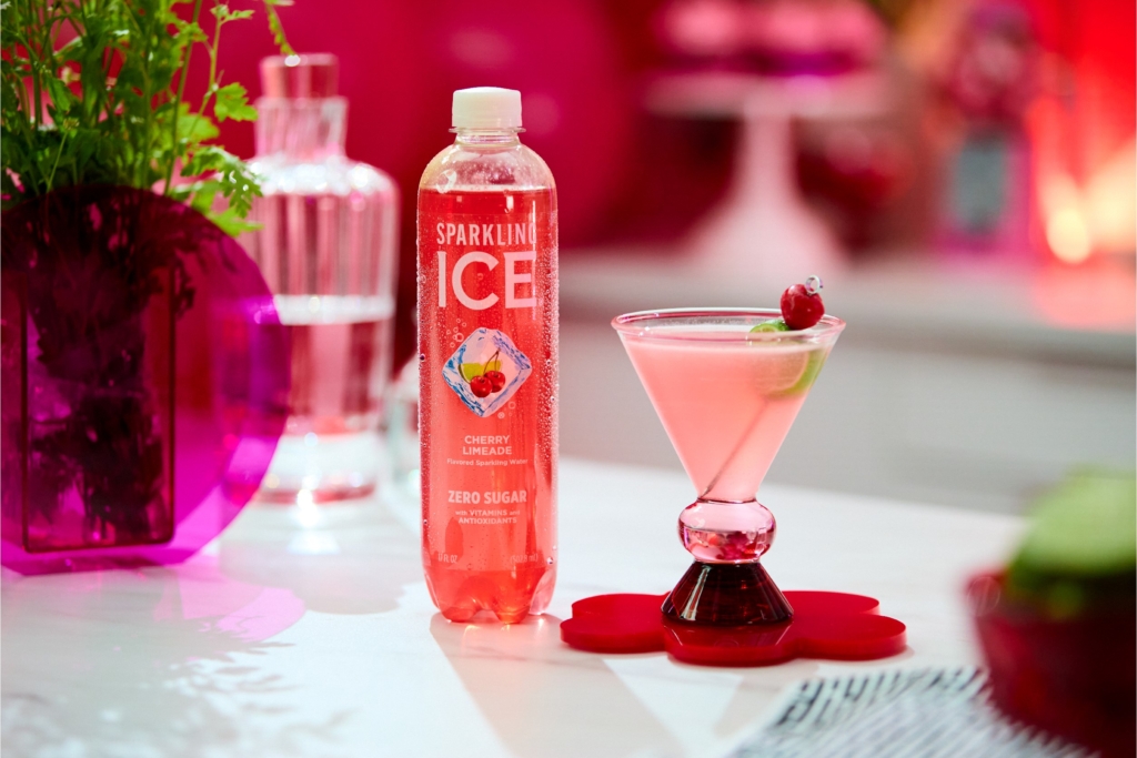 Sparkling Ice Cherry Lime Cosmo cocktail.